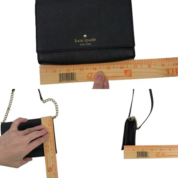 Kate Spade Cedar Street Cami Mini Crossbody Evening Bag Saffiano Leather Black - Picture 14 of 16